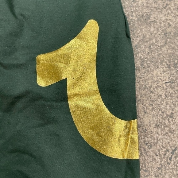 New True Religions Olive Green gold sweat shorts - Picture 3 of 7